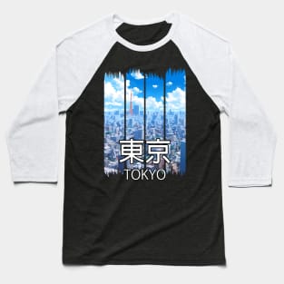 Tokyo City Sykline Landscape – Anime Shirt Baseball T-Shirt